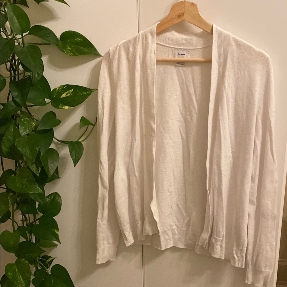 Old Navy White Cardigan